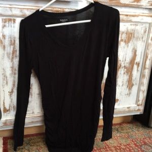 Maternity black light long sleeve v neck top